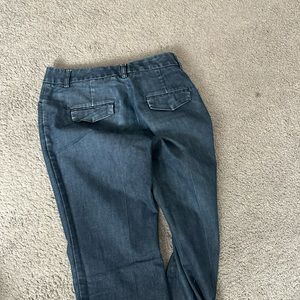 Blue denim dress pants
